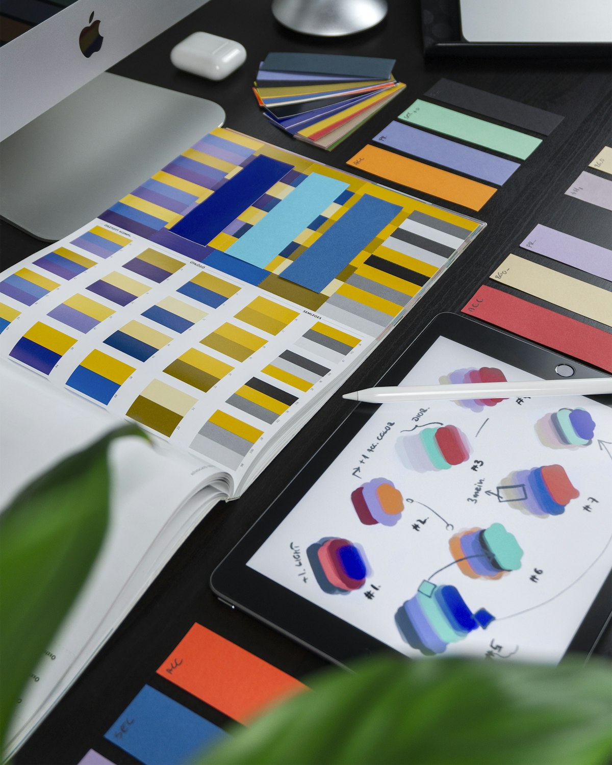 Designer working at a creative desk