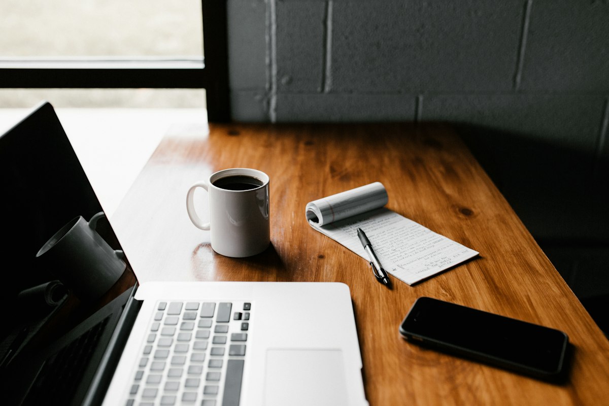 Writing SEO content on a laptop