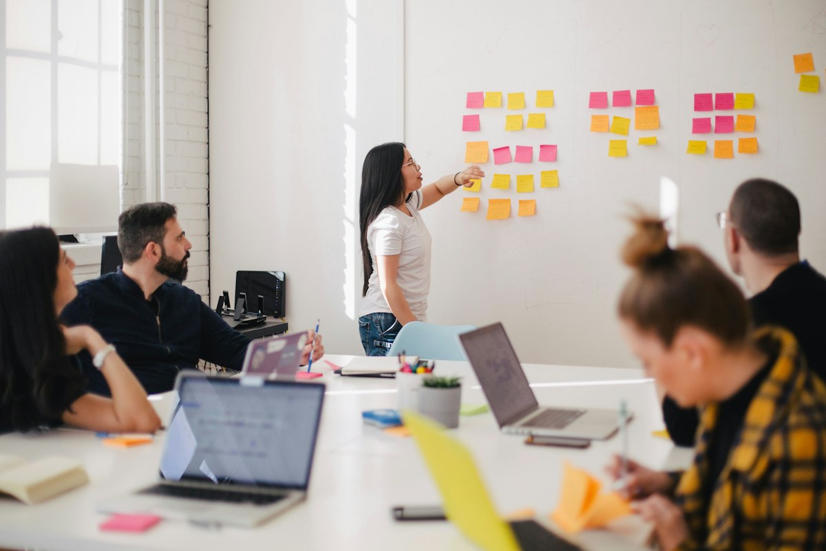 Team planning a brand and marketing strategy
